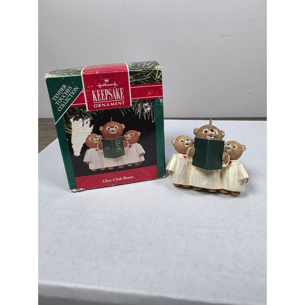 Glee Club Bears - 1991 Hallmark Keepsake Ornament Tender Touches Collection